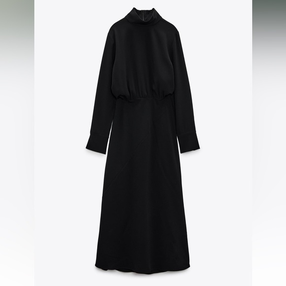 ✨SALE✨ ZARA HIGH COLLAR MIDI DRESS ✨SALE✨ - Picture 4 of 7